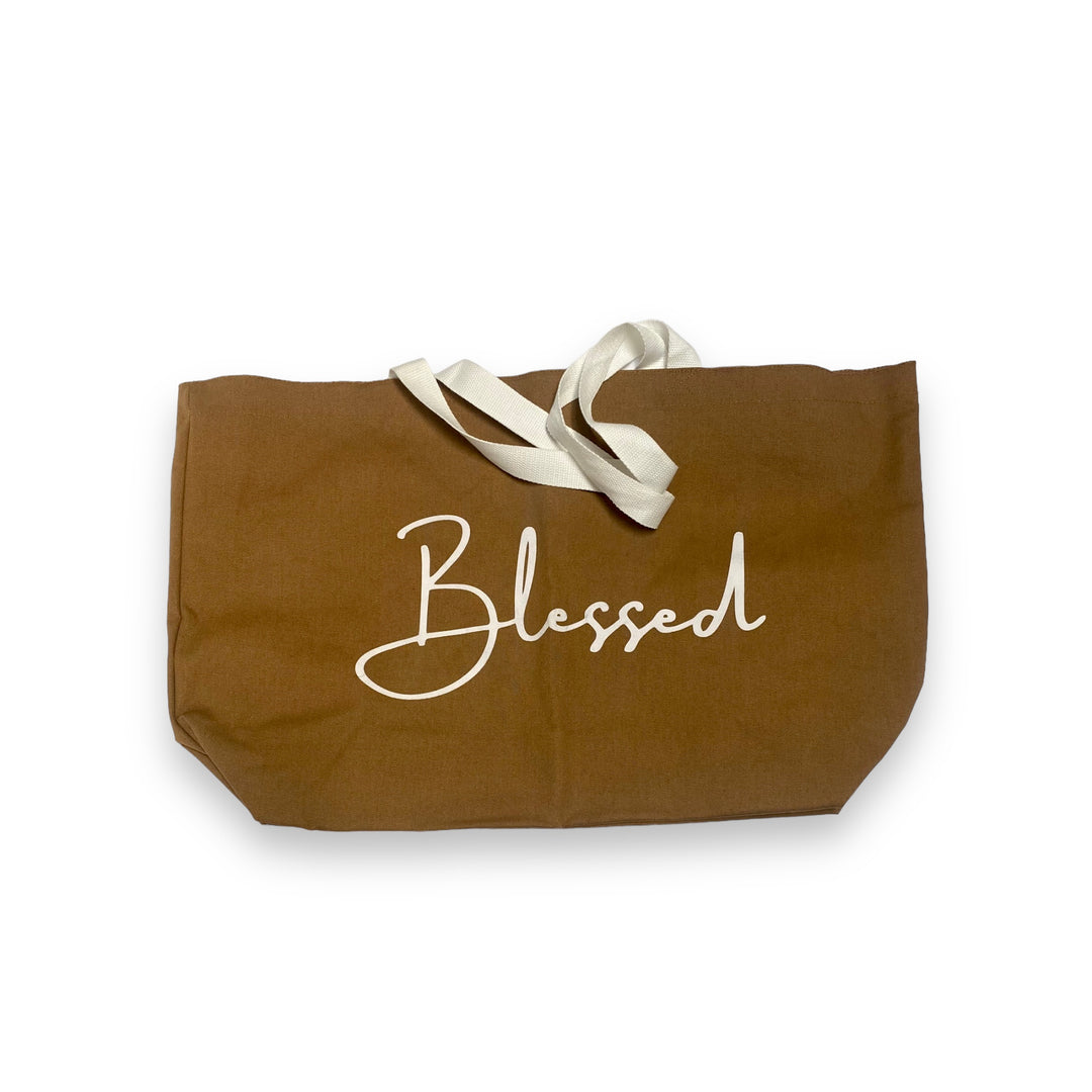 Cognac Blessed XL Tote Bag