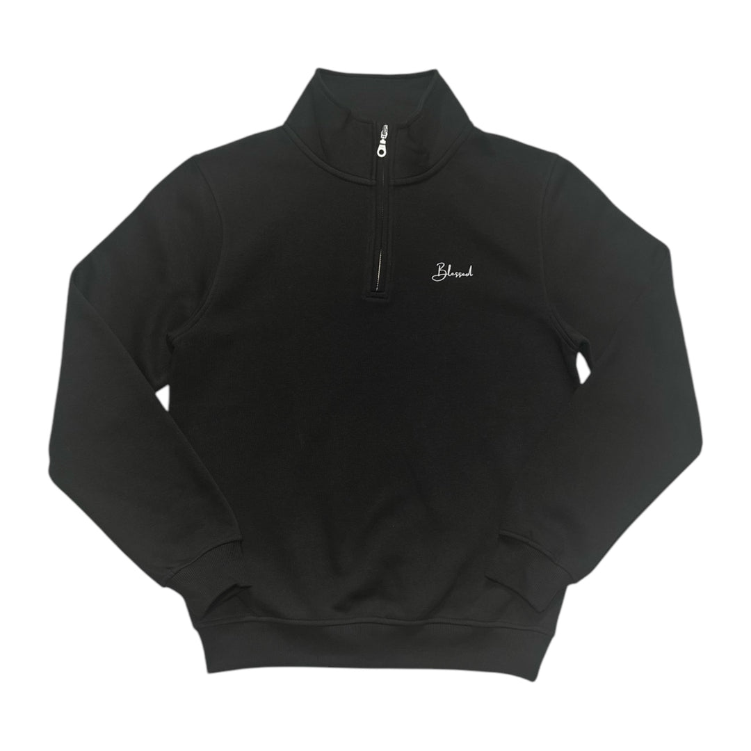 Le Passe-Partout 1/4 de zip Crewneck - Noir