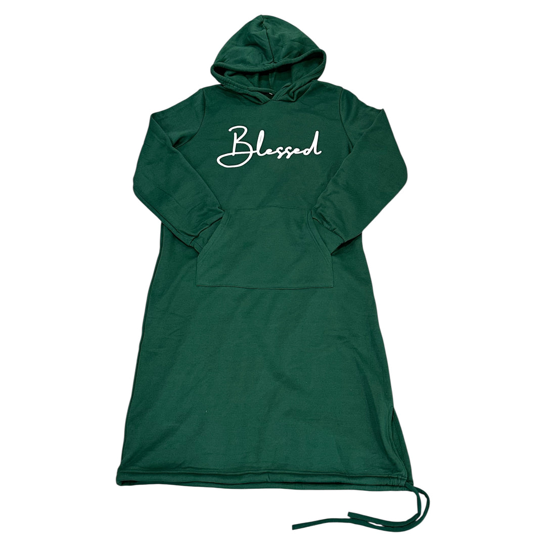 Blessed Long Hoodie Dress 2.0 - Forest Green Identity X Blessed Long Hoodie Dress 2.0 - Forest Green Identity X