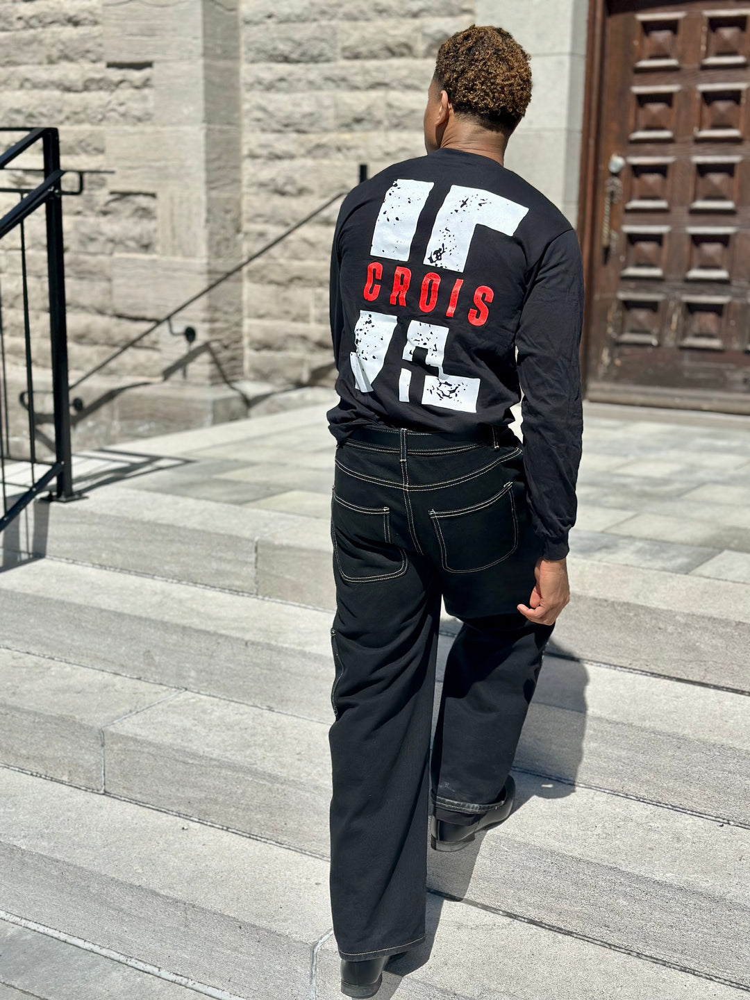 JE CROIS Tshirt Manche Longue - Noir