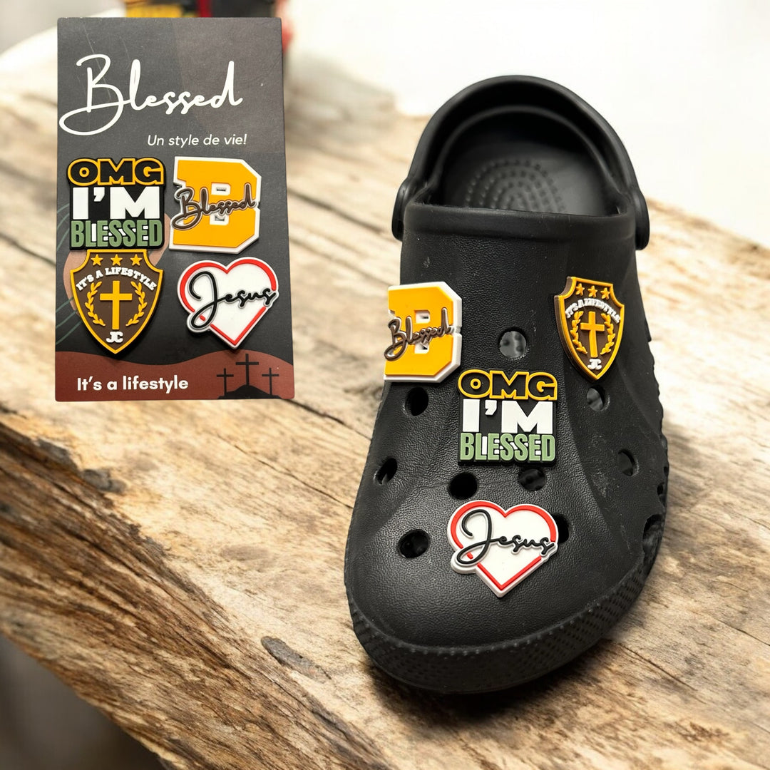 Blessed 4 piece shoe Charms