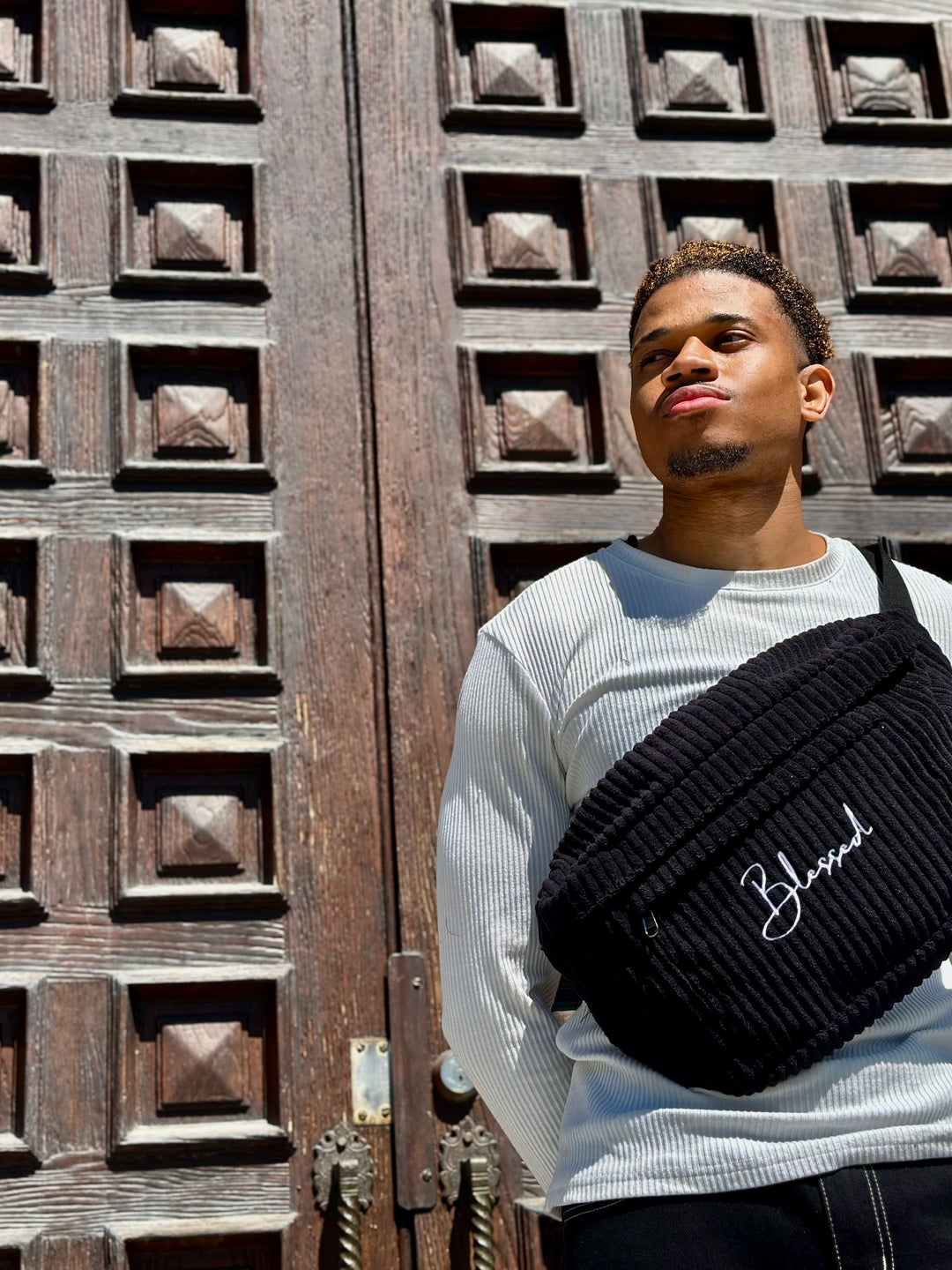 BBF Corduroy Fanny - Noir