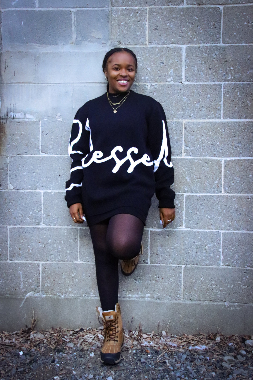 Custom Blessed Crewneck Black