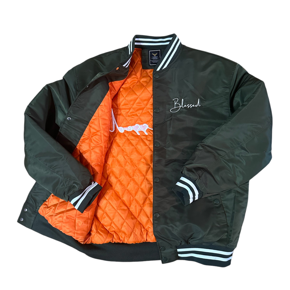 Bomber Jacket - BLESSED - Vert Forêt – Identity X